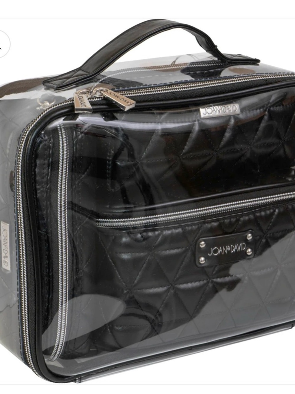 Joan & David Black Quilted 6 Piece Travel Cosmetic Bag Set NWT - Picture 2 of 8